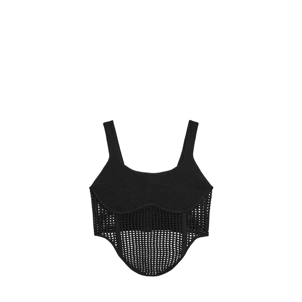 Zara Black crochet Crop Top